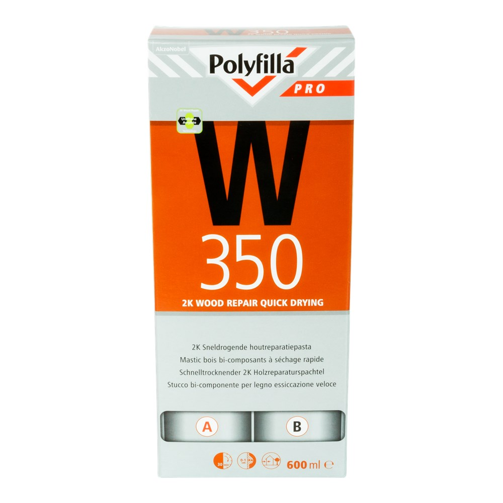 Polyfilla w350 2k snel houtrep 600 ml