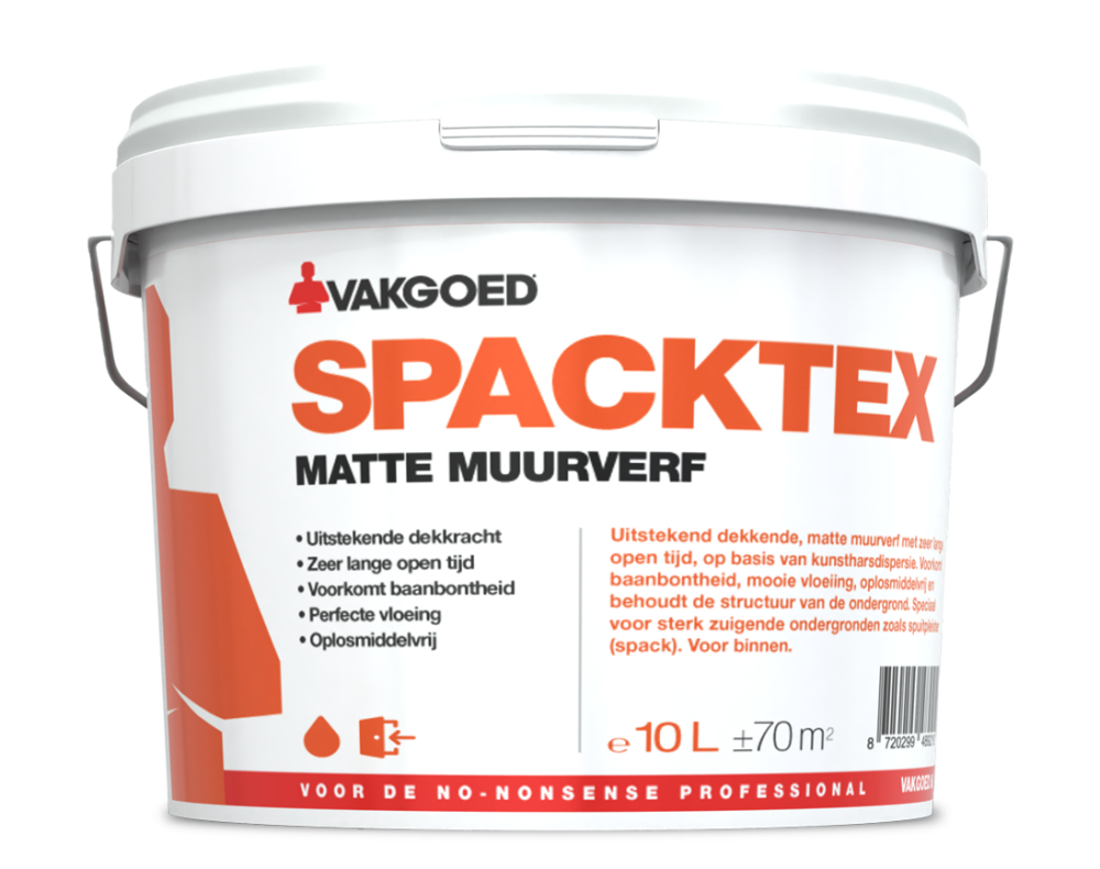 Vakgoed spacktex wit l/kl 10 ltr