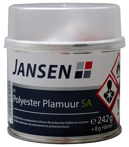 Jansen 2k polyester plamuur 250 gr