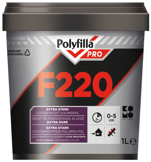 Afbeelding voor Polyfilla f220 semi/lg/vulmidhtgewicht vulmiddel, extra sterk
